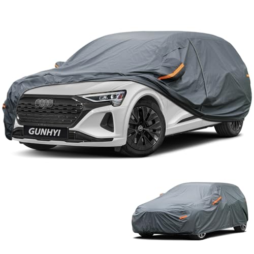 Image of GUNHYI Premium Car Cover Custom Fit Audi Q8 /SQ8 /Q8 e-tron, 16 Layers Heavy Duty Car Cover Waterproof All Weather with Zipper Door for Sun Rain Snow Dust Uv Protection
