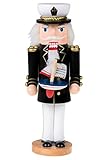 Clever Creations Traditional Wooden Sailor Nutcracker with a Boat Festive Christmas Decor | Nautical Theme | 10