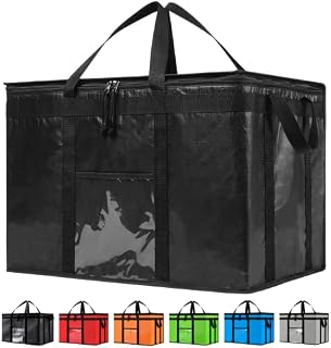 NZ home XXXL Commercial Food Delivery Bag, Massive Size, Insulated Grocery Bag | Ideal for Food & Groceries Delivery, Restaurant, Catering, Buffet Server Transport, YKK Dual Zipper