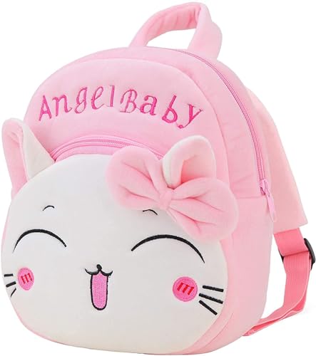 Image of Frantic Cute Backpack for Nursery Children Soft Plush Velvet Cartoon Animal Plush Preschool Mini Travel Bags for Baby Girl & Baby Boy Ideal for Girls, Boys & Toddlers, 2-5 Years