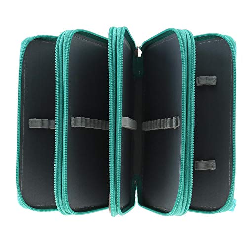1 astuccio verde con chiusura lampo in pelle PU