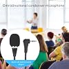 ZAWELIYO Mini Condenser Microphone, Omnidirectional Vocal Pickup Equipment for Lecturers, Metal, Black, 1 Unit #2