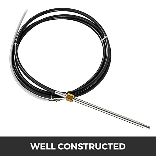image for Bestauto Boat Steering Cable 14ft Rotary Mechanical Steering Cable 14'
