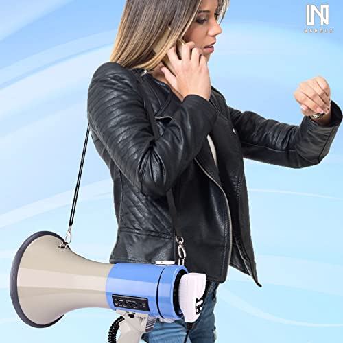Mgrolx 50W Professional Bluetooth Megaphone Bullhorn Speaker With Detachable Microphone-Rechargeable Battery&Portable Strap-Siren And 260S Recording-Usb/Sd/Aux Input-For Police, Cheerleading, Outdoor #TOP5