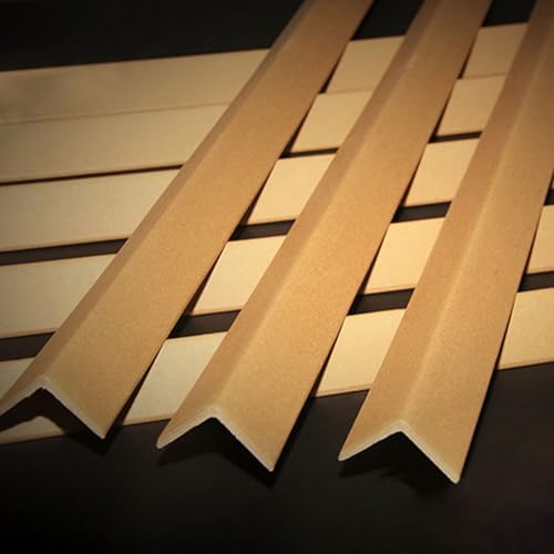 100 Pack Cardboard Edge Protectors for Shipping - V-Board Corner Guards & Box Bumper Strips (80 cm / 31.5 in) for Safe Packaging & Ticker Box Protection