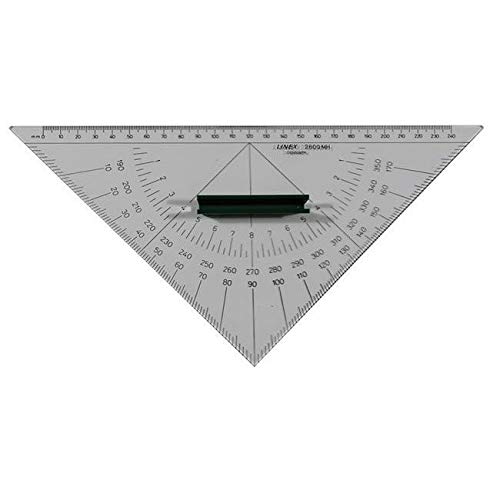 100413015 13 x13 cm Nautical Angle Gauge/Protractor/Inclinometer/Bevel Box with Vertical Edge Square Hole in The Heart