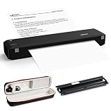 HPRT MT800 Portable Printer Wireless for Travel Bluetooth Android iPhones Laptops Printing with Case (MT800-Black...