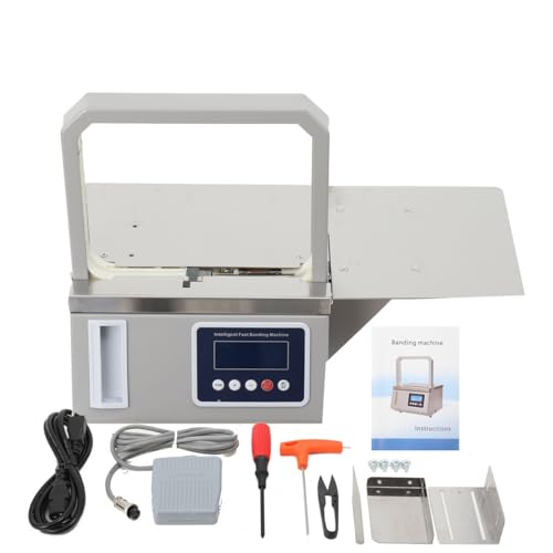 EODSAD Tabletop Industrial Strapping Banding Machine,Automatic OPP Tape Strapping Machine, Photoelectric Induction Vegetable Tying Machine