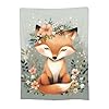 amepay Cute Flower Fox Blanket Gifts for Kids Girls Animal Flannel Throw Blankets Soft Comfy Lightweight for Home Decor Couch Bed Sofa 60x50 Inches #4