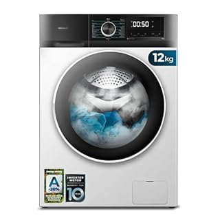 Cecotec Waschmaschine 12 kg Frontlader Bolero DressCode 12500 Inverter A, 1400 U/min, Inverter Plus Motor, 16 Progr, SteamMax, Pearl Drum, Delay Start, Drum Clean, Display, Allergy Care, Stop&Go