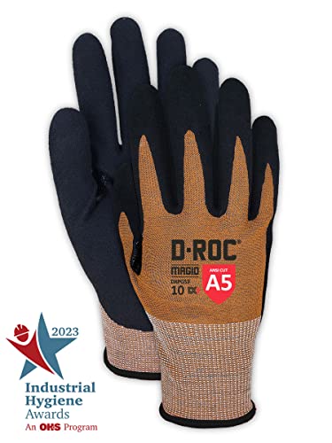 Image of MAGID D-ROC ANSI A5 DX+ Technology VersaTek Grip Work Gloves, 72 Pairs, Size 12 /3XL, DXPG53