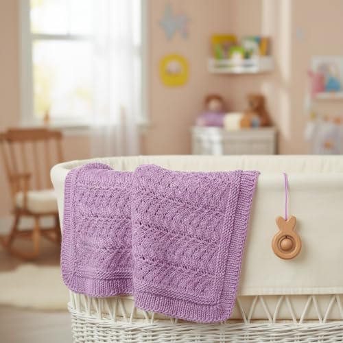 Image of M.G ENTERPRISE 100% Acrylic Wool Purple 8 Pc Baby Wool 4 ply -WB Art-HB