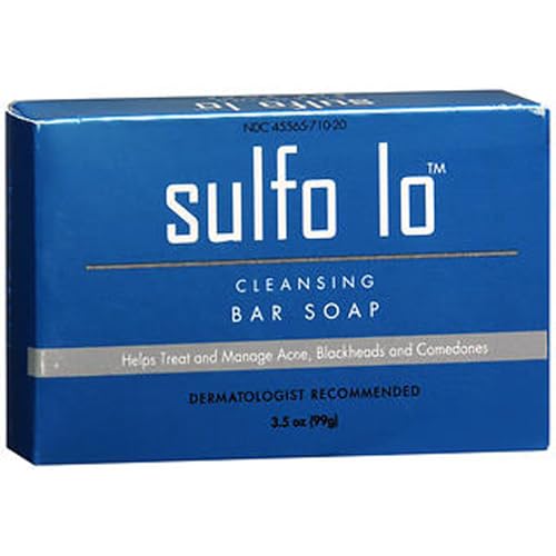 Sulfo-Lo Cleansing Bar Soap with Sulfur for Face and Body, 3.5 Ounce