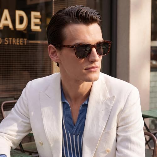 Image of CARFIA Retro Acetate Polarized Sunglasses for Men UV400 Protection Driving Outdoor Anti-Glare Sun Glasses CA5354WS