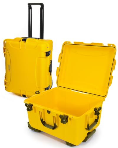 Image of NANUK 960 Empty Hard Case- Waterproof Travel Hard Case with Wheels, 25.4 inch x 20 inch x 14.5 inch, Dustproof and Impact-Resistant, Ideal for Heavy Loads - Yellow