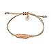 Produktbild Max Palmer Armband mit Feder Anhänger [06.] - Band: beige | Anhänger: Rosegold
