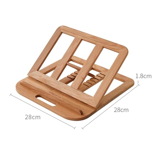 Image of Handmade Wooden Laptop Stand for Desk that is Compatible with iPad, MacBook Pro, Notebook, HP, and Dell Devices and has an Adjustable Height and Foldable Riser 15.6 inches at Most Natural