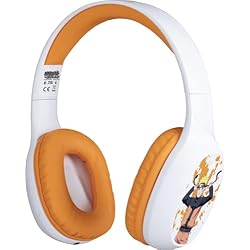 Konix Naruto Shippuden Cascos de gaming inalámbricos universales, Bluetooth 5.3, autonomía de 30 h, altavoces de 40 mm, motivo Naruto
