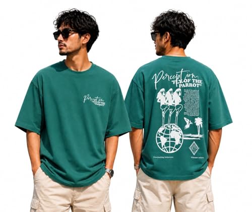 Image of ColorChakra Oversized Tshirt for Mens Down Shoulder Loose fit t-Shirt Men Oversize t-Shirt M to 4XL