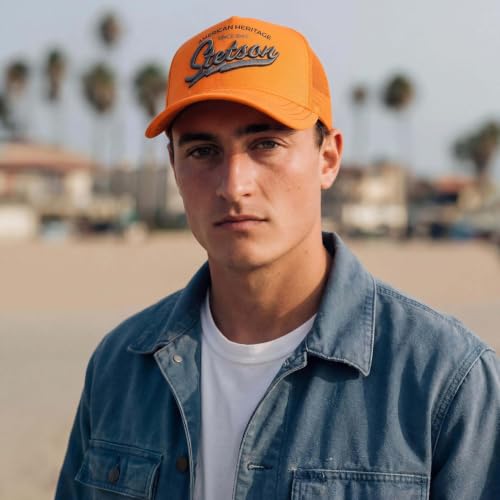 Image of Stetson American Heritage Trucker Cap Men Breathable Mesh Snapback Summer Winter