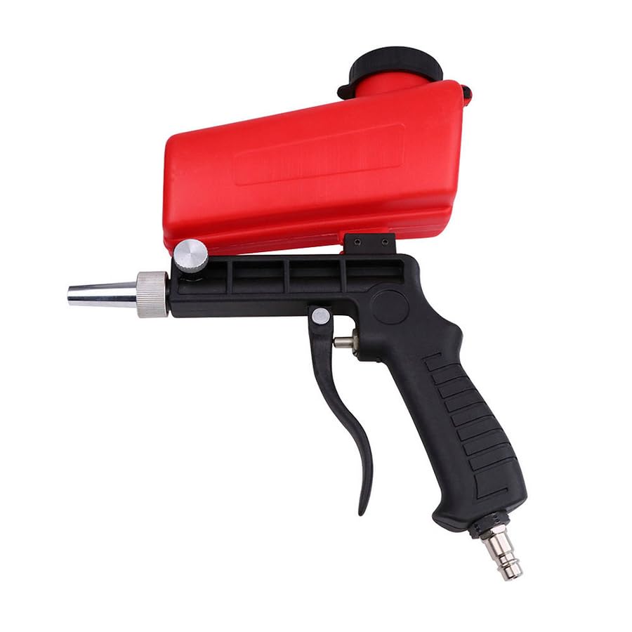 Portable Sandblasting Gun Adjustable Sand Blaster Sand Blasting Machine Gravity 90psi Small Handheld Pneumatic Blasting Gun