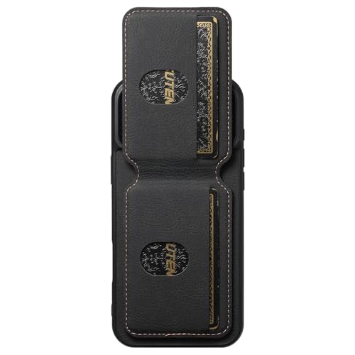 Étui portefeuille en cuir de qualité supérieure pour iPhone 16 marron - 4