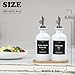HOMCDALY Olive Oil Dispenser for Kitchen, 11.8oz Glass kitchen Dispenser Bottle, White Oil&Vinegar Cruet Set, Leakproof Oil Bottle for Cooking| Set of 2 (11.8oz – White)