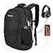 Produktbild 17,3 Zoll Laptop Rucksack Wasserdicht Herren Notebook Backpack Damen Schulrucksack 45L Anti Diebstahl Daypacks mit USB-Anschluss für Männer Jungen - Schwarz