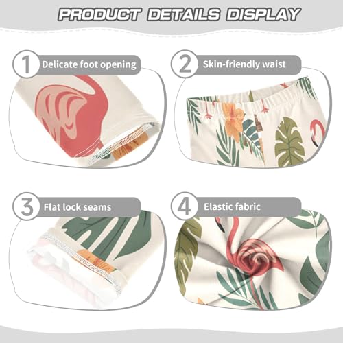Toddler Girls Leggings Printed Yoga Pants Leggings Tropical Flamingo Coffee Themed for Kids3