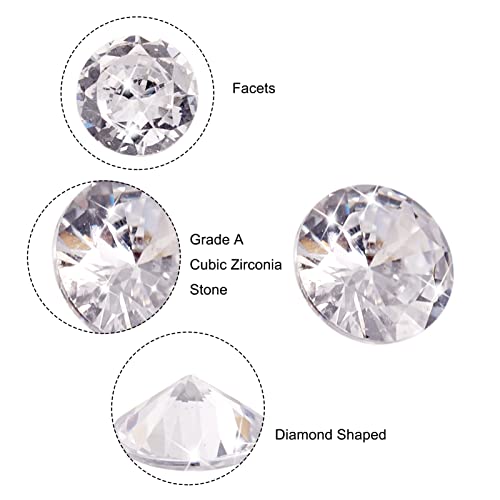 Cheriswelry 50pcs 4mm Crystal Clear Diamond Cubic Zirconia Cabochons Faceted Loose CZ Stones Rhinestone for Jewellery Crafts Making - Image 3