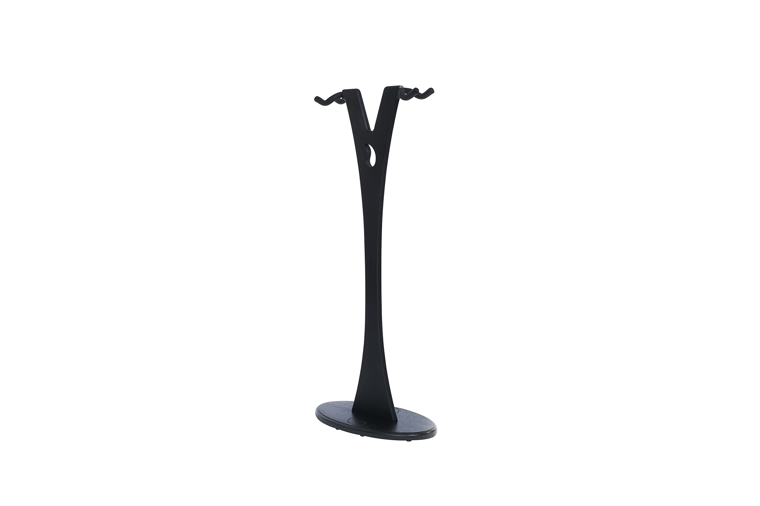 Ruach GS-1 - Soporte doble para guitarra acústica y eléctrica, de madera, color negro