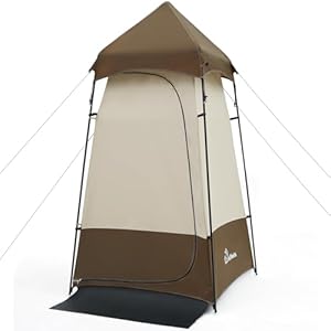 Wolfwise 6.9FT Outdoor Portable Shower Tent Camping Privacy Changing Room Tent for Toilet,Hiking Bathroom Shelters