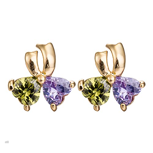 Moisanite bowknot or 18K boucles d'oreilles luxe joaillerie cartilage