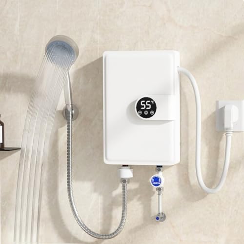 Elektrischer Warmwasserbereiter, 5500 W, Wandmontage, LCD- Display, Modell für Badezimmer, reaktionsschnelle Heizung, Niederdruck- fähig-2