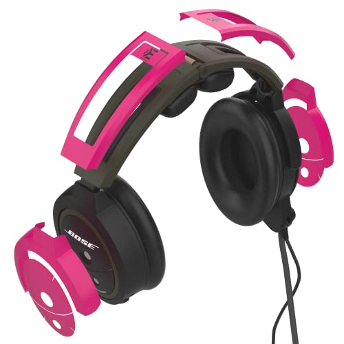 EntireFlight Alpha 20 Flight Skins-Personalization Decals for Your Bose Aviation Headset-Works with All Bose A20 Noise Canceling Headphones-Makes Great Pilot Gifts-Headphones Not Included(Pink)