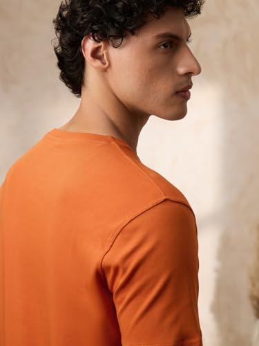 Image of The Souled Store Supima: Men and Boys Short Sleeves Round Neck Solid Premium Basic Casual Lightweight Easy to Style Everyday Streetwear Trendy Supima T-Shirt