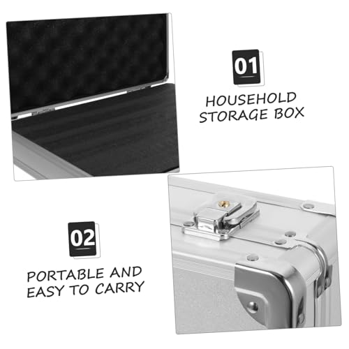 Aluminum Alloy Tool Box Portable Multi-functional Handheld Storage Case for Tools Instruments and Gadgets Shockproof Design Spacious Interior for Easy Organization for Home Travel2