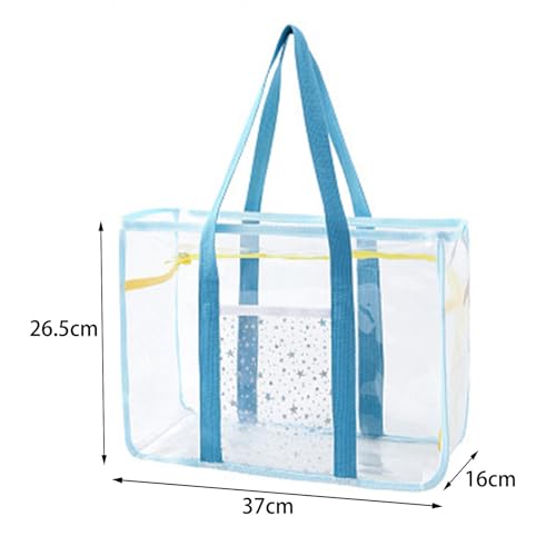 Clear Tote Bag, Transparent Shoulder Bag, Large Waterproof Beach Tote, Women Handbag4