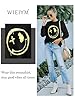 WIEIYM Women Sweatshirt Smile Face Crewneck Pullover Long Sleeve T Shirt Graphic Print Basic Tops Causal Jumpers S-XXL Black #3
