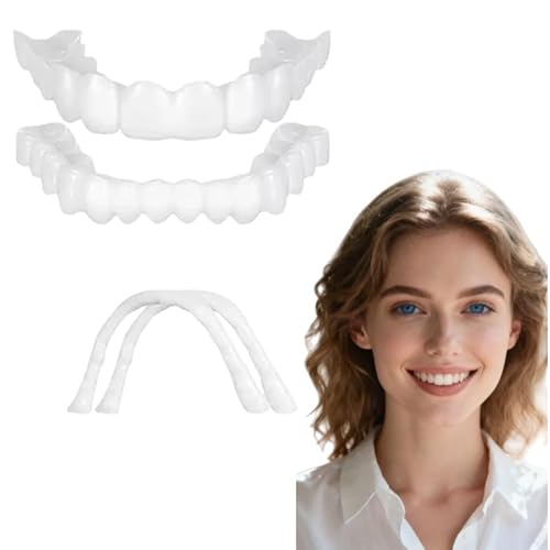 Removable Snap-On Veneers Temporary Cosmetic Teeth for Women & Men – Instant Smile Cover