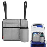 Airplane Seat Back Organizer & Storage, Airplane Tray Table Cover for Personal Items, Airline Seat Hanging Pockets Media Pouch,Reusable Travel Essentials,Fits Tablets,Cell Phone,Water Bottle (Grey)