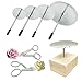 Woohome 7 PCS Cake Decorating Supplies Includes 4 PCS Cake Flower Nail, 2 PCS Flower Lifters and 1 PCS Wood Flower Nails Holder, Cupcake Decor Tools Baking Tools for Icing Flowers Decoration