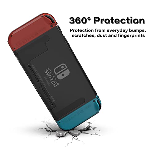 Nyko | Dockable, Thin Protective Hard Portable Travel Carry Shell Case with Tempered Glass Screen Protector for Nintendo Switch (Smoke)