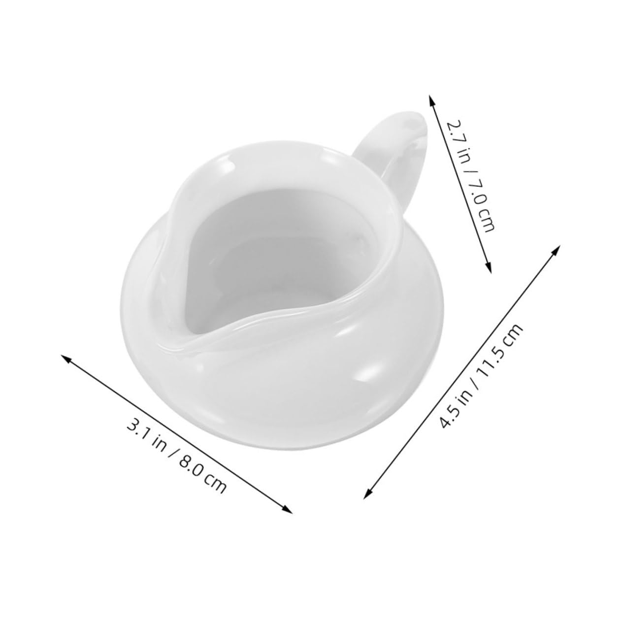 Luxshiny 2 Pcs Ceramic Sauce Pot Practical Kitchen Gadgets Small Handheld Gravy Dispenser Portable Sauce Boat Ceramic Sauce Boat Sauce Holder Sauce Pitcher Ceramics White