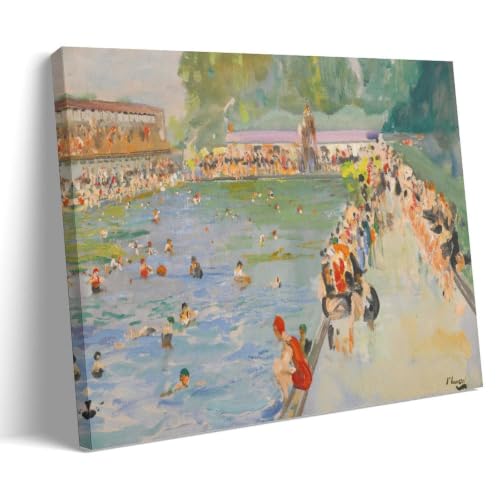 Estampe d'art Sir John Lavery pour habiller un mur vide : scène historique de piscine