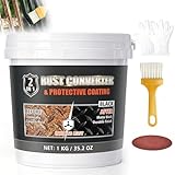 2-in-1 Rust Converter Paint & Metal Primer, 35 oz Black Rust Reformer & Encapsulator for Metal, Frame, Chassis, Trailer & Truck, Heat-Stable Protective Coating, No Topcoat Needed