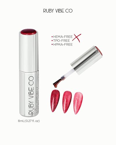 Set de esmaltes gel Cat Eye Starlight Jelly Ruby Vibe miniatura 6