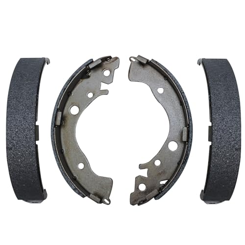 Image of Detroit Axle - 8pc Brake Kit for 2015 2016 2017 2018 2019 2020 Honda Fit, Front Drilled and Slotted Disc Brake Rotors Ceramic Brakes Pads, Rear Brakes Drums and Semi-Metallic Shoes: 10.31 inch inch Rotor