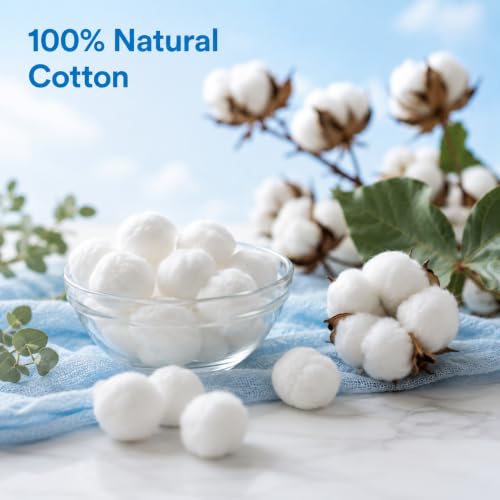 Image of White Cotton Ball For Personal Care, Skincare, Baby Care, Makeup Removal & Medical Use (100 Pieces, Pack of 5)