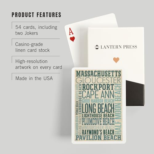 Baraja de Poker Massachusetts, Tipografía Azul, 52 Cartas miniatura 3